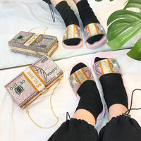 2021 Fashion Shining Dollars Slippers