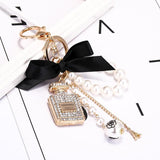 Diamond Perfume Bottle Keychain