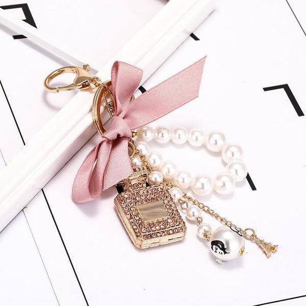 Diamond Perfume Bottle Keychain